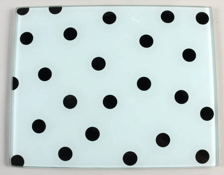 Deco Dot Black 13" Glass Prep Board