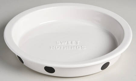 Deco Dot Black 10" Pie Baking Plate