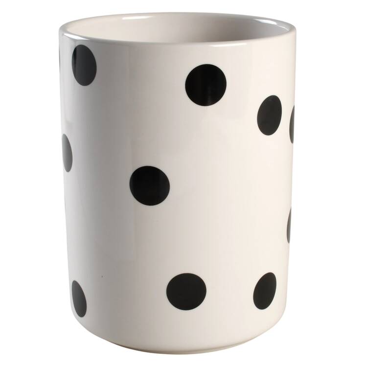 Deco Dot Black Utensil Holder
