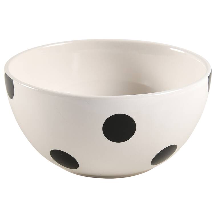 Deco Dot Black Soup/Cereal Bowl