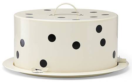 Deco Dot Black Metal Cake Safe & Lid