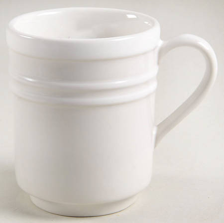 Sculpted Stripe Cream Mug