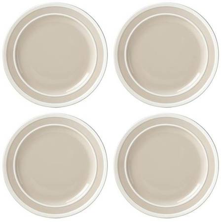 Sculpted Stripe-Beige Dinner Plate