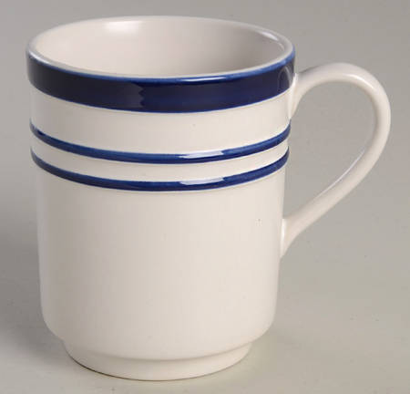 Sculpted Stripe Cobalt Mug