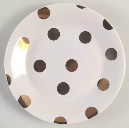 Deco Dot Gold Salad Plate
