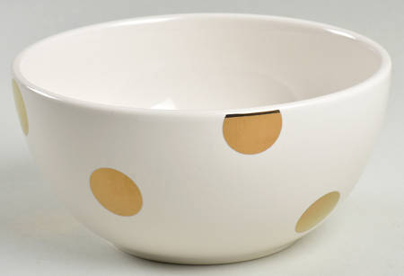 Deco Dot Gold 6" All Purpose Bowl