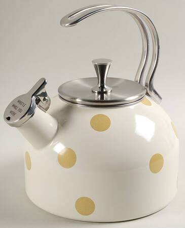 Deco Dot Gold Metal Kettle & Lid