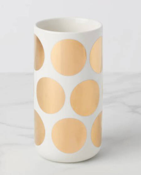 Deco Dot Gold 8" Vase