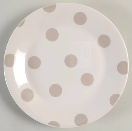 Deco Dot-Beige Salad Plate