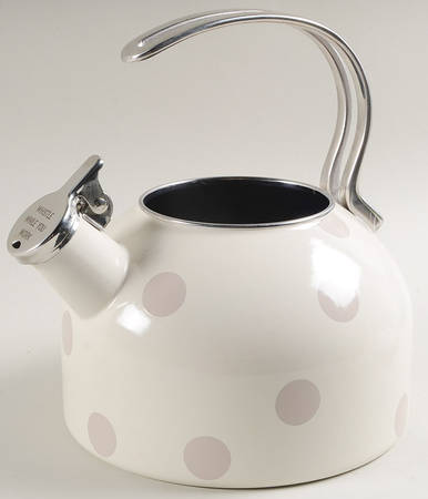 Deco Dot-Beige Metal Kettle No Lid