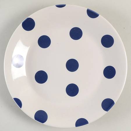 Deco Dot Cobalt Salad Plate