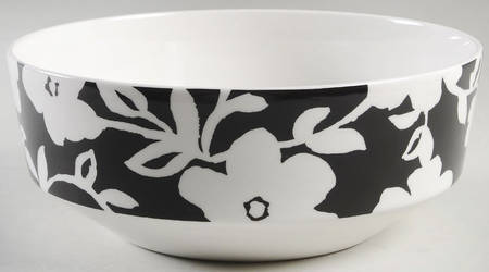 Primrose Drive Black 10" Round Vegetable Bowl