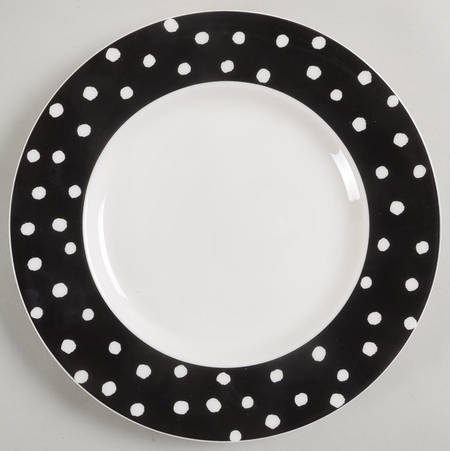 Primrose Drive Black Accent Luncheon Plate