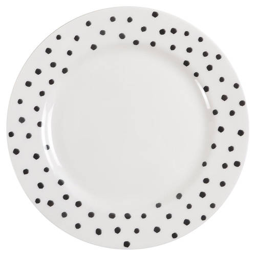 Primrose Drive Black Dinner Plate