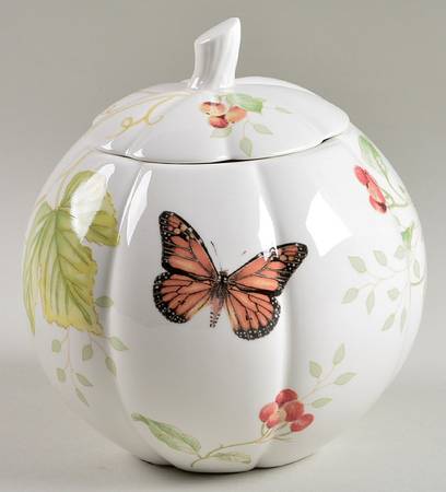 Butterfly Meadow Harvest Figural Treat Jar & Lid
