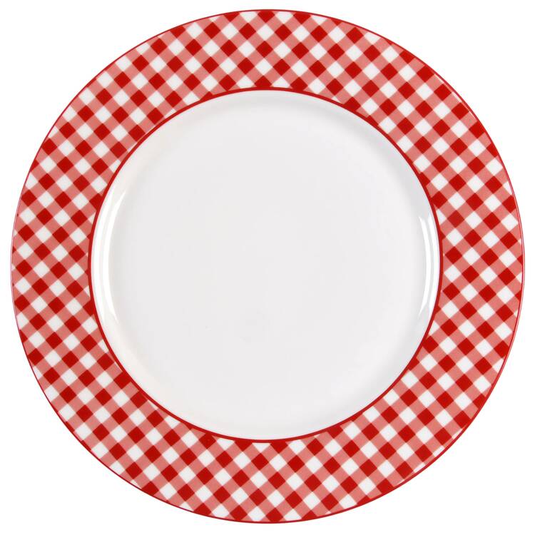 Gingham Dinner Plate