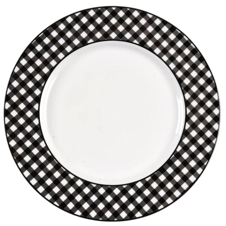 Gingham Dinner Plate