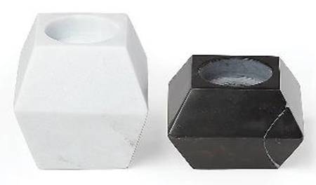 Platform (Wood & Marble) Candleholder Votive - Set of 2 Motifs