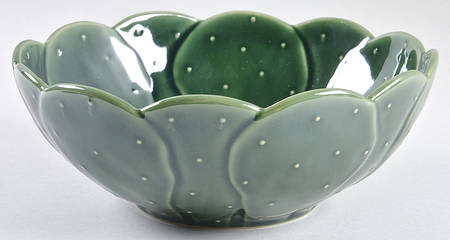 Desert Flora Verde 9" Round Serving Bowl