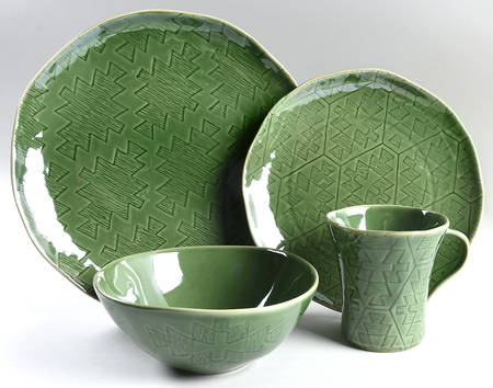 Desert Flora Verde 4 Piece Place Setting
