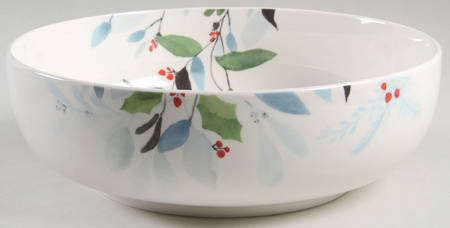Frosted Pines 9" Round Vegetable Bowl