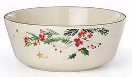 Merry and Pine 9" Round Serving Bowl
