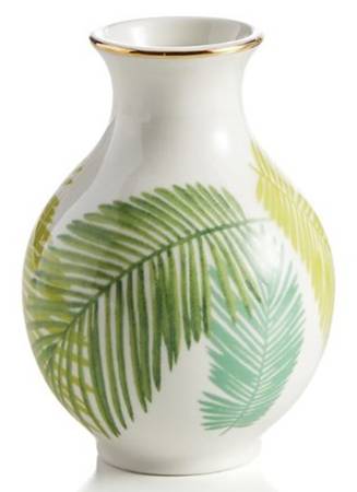 Tropical Leaves 4" Bud Vase