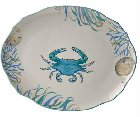 Our Family Seashore 10" Oval Serving Platter