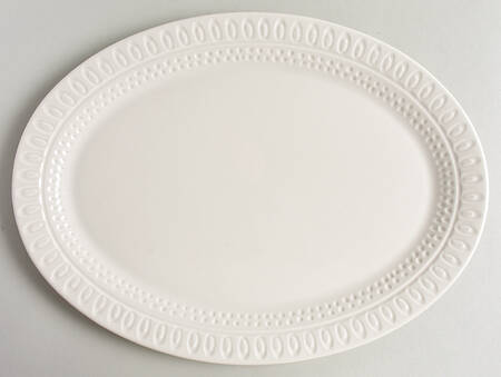 Willow Drive Cream 14" Oval Serving Platter