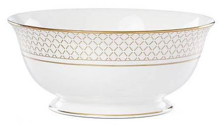 Venetian Lace Gold 8" Round Serving Bowl