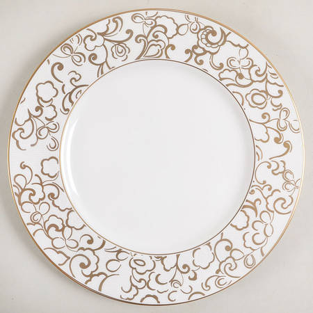 Venetian Lace Gold Accent Luncheon Plate