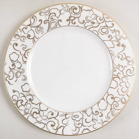 Venetian Lace Gold Accent Luncheon Plate