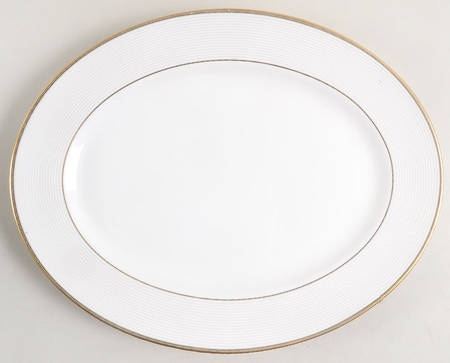 Opal Innocence Stripe Gold 13" Oval Serving Platter