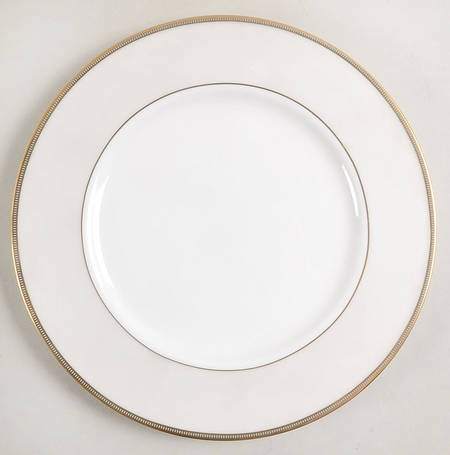 Opal Innocence Stripe Gold Accent Luncheon Plate