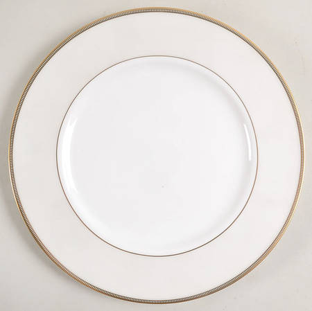 Opal Innocence Stripe Gold Accent Luncheon Plate