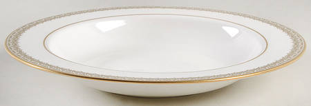 Lace Couture Gold 9" Soup/Pasta Bowl