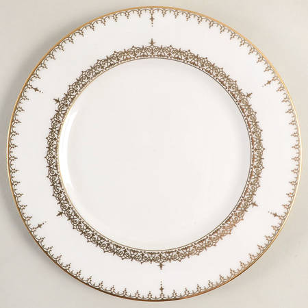 Lace Couture Gold Accent Luncheon Plate