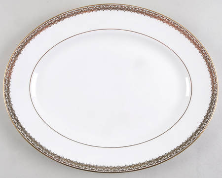 Lace Couture Gold 13" Oval Serving Platter