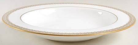 Lace Couture Gold 9" Soup/Pasta Bowl