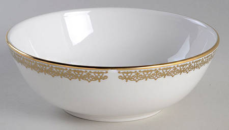 Lace Couture Gold Soup/Cereal Bowl