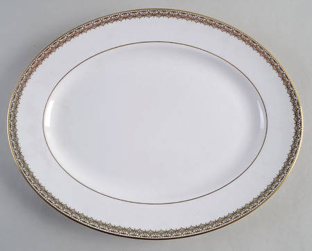 Lace Couture Gold 13" Oval Serving Platter