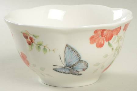 Butterfly Meadow Red Rice Bowl