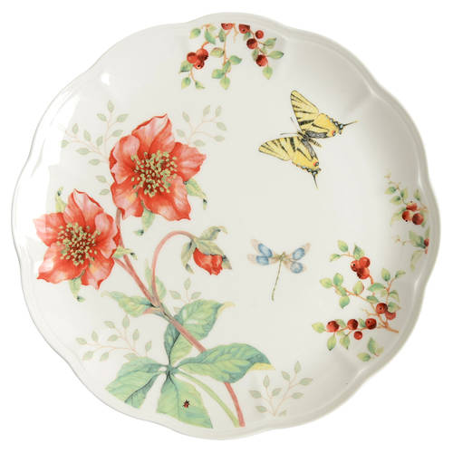 Butterfly Meadow Red Dinner Plate