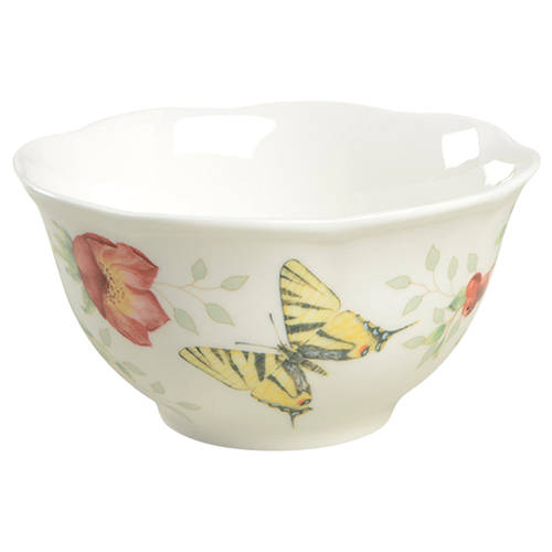 Butterfly Meadow Red Rice Bowl