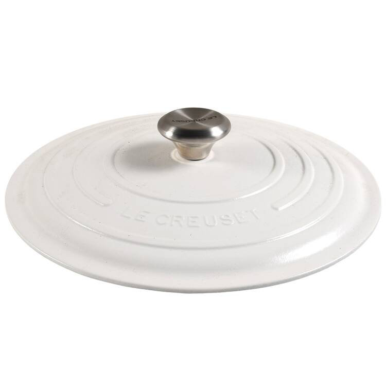 Matte White Lid for 7.25 Qt Cast Iron Dutch Oven