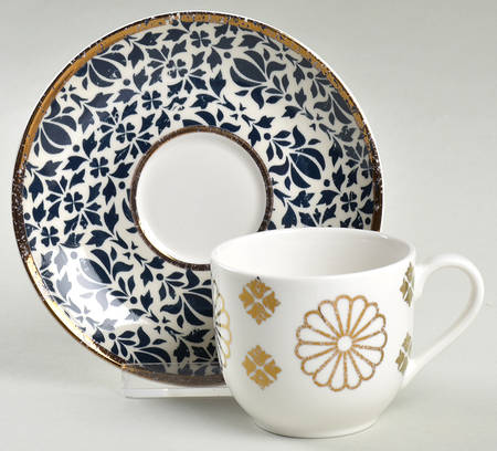 Global Tapestry Espresso Cup and Saucer Set