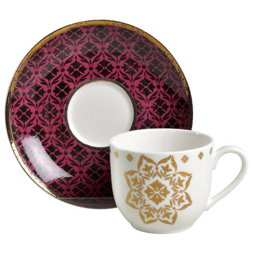 Global Tapestry Espresso Cup and Saucer Set
