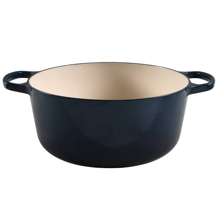 Deep Teal 7.25 Qt Cast Iron Dutch Oven No Lid