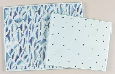 Blue Bay Rectangular Glassware Cutting Board - Set of 2 Motifs (CUBRG & CUBRG1)