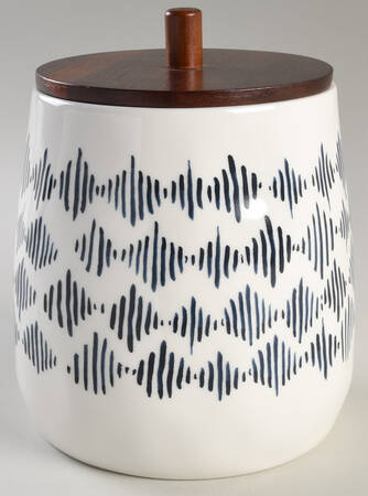 Blue Bay Large Canister & Wood Lid